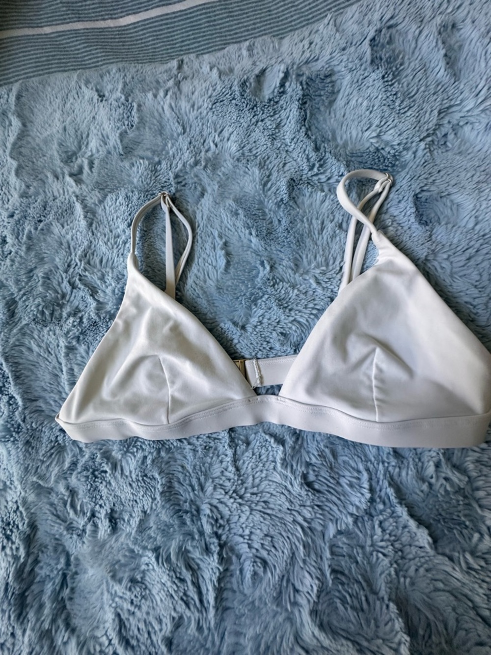 Rhythm White Triangle Bikini Top size S